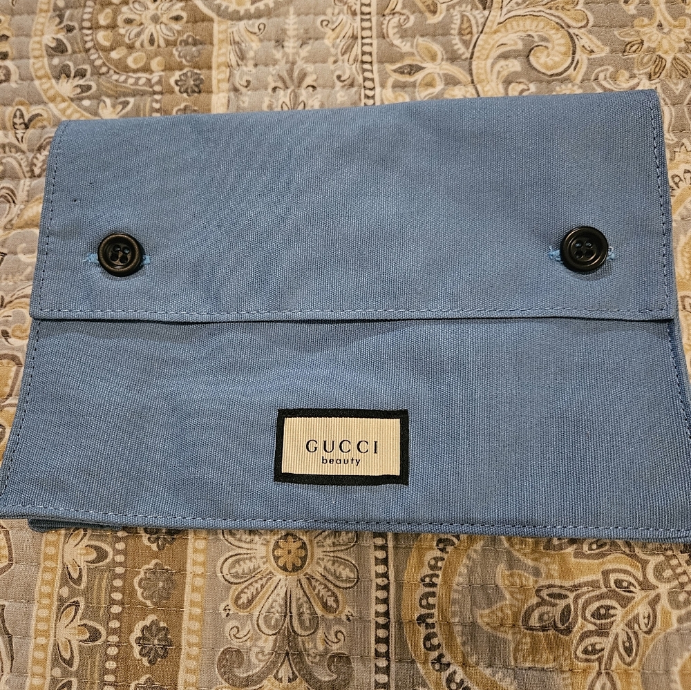 Gucci Blue Canvas Pouch